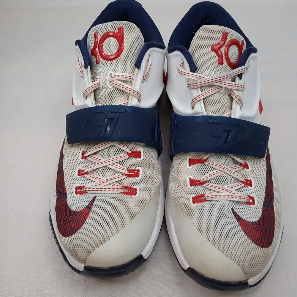 Nike KD 7 USA/Olympic 653996-146 Red‎ White Blue USA Shoe Men's Size 10